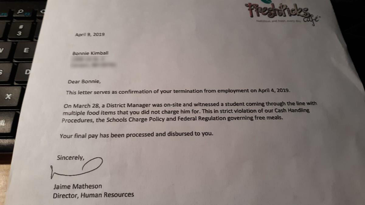 Kimball termination letter